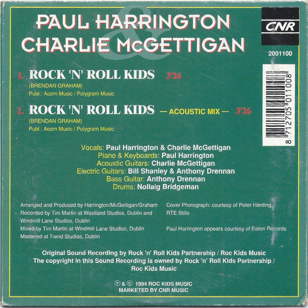 Paul Harrington & Charlie McGettigan : Rock 'N' Roll Kids (CD, Single, Car)