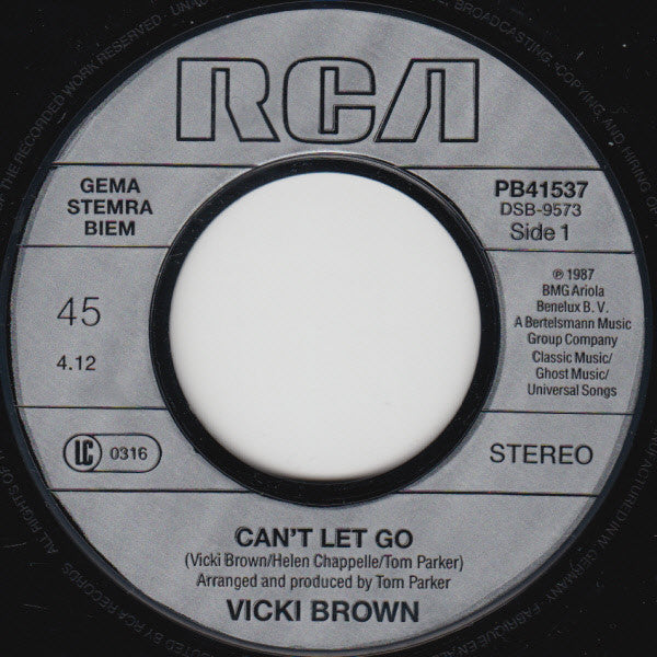 Vicki Brown : Can't Let Go (7", Single)