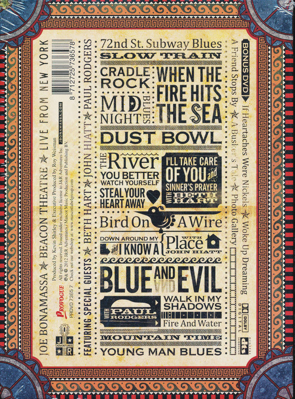Joe Bonamassa : Beacon Theatre - Live From New York (2xDVD-V, Multichannel, NTSC)