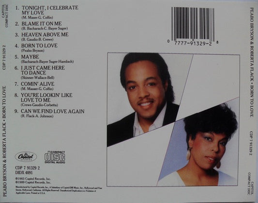 Peabo Bryson & Roberta Flack : Born To Love (CD, Album, RE)