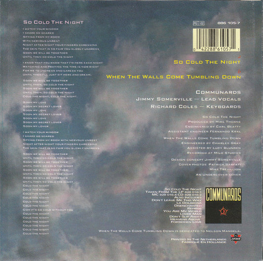 The Communards : So Cold The Night (7", Single)