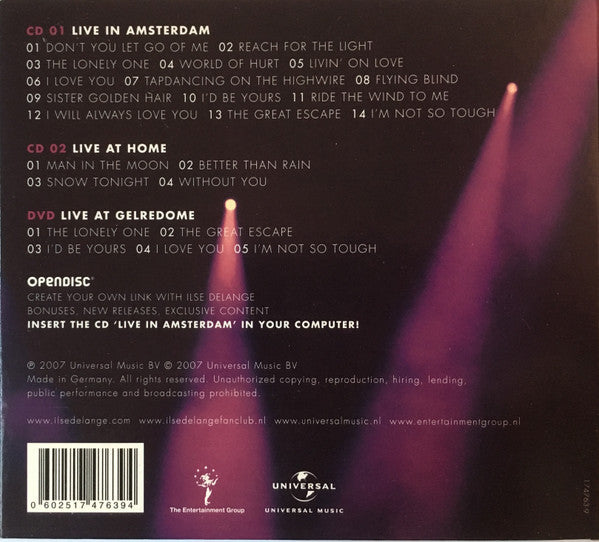 Ilse Delange : Live (CD, Album, Enh + CD, Album + DVD + Dig)