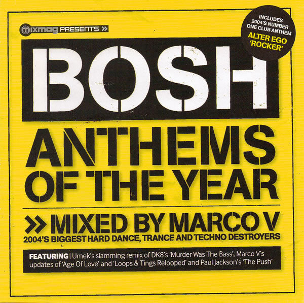 Marco V : Bosh Anthems Of The Year (CD, Mixed)