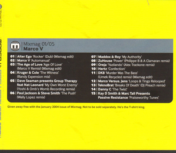 Marco V : Bosh Anthems Of The Year (CD, Mixed)