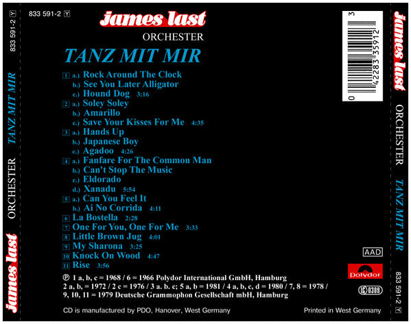 James Last : Tanz Mit Mir (CD, Comp)
