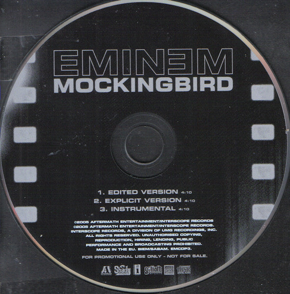 Eminem : Mockingbird (CD, Single, Promo)
