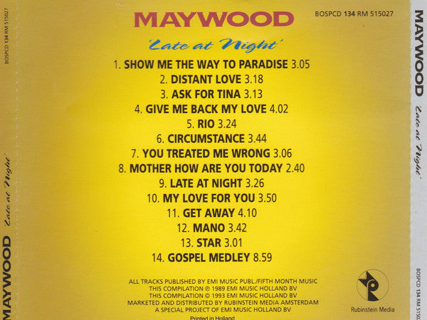 Maywood : Late At Night (CD, Comp, RE)