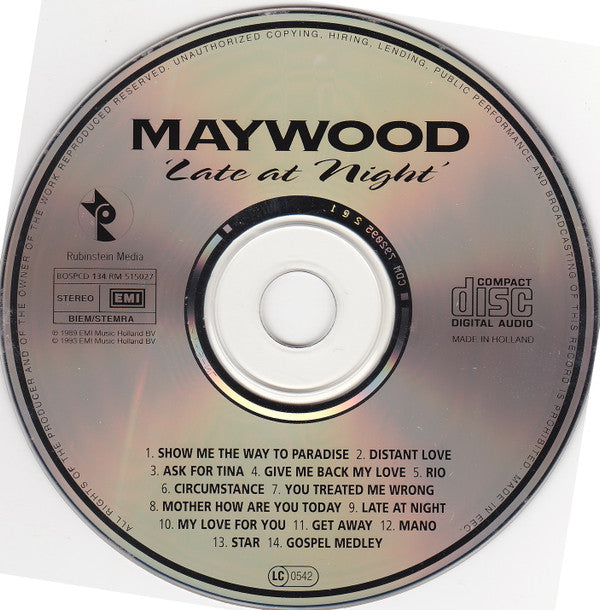 Maywood : Late At Night (CD, Comp, RE)
