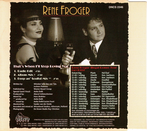 René Froger feat. Anita Doth : That's When I'll Stop Loving You (CD, Maxi)
