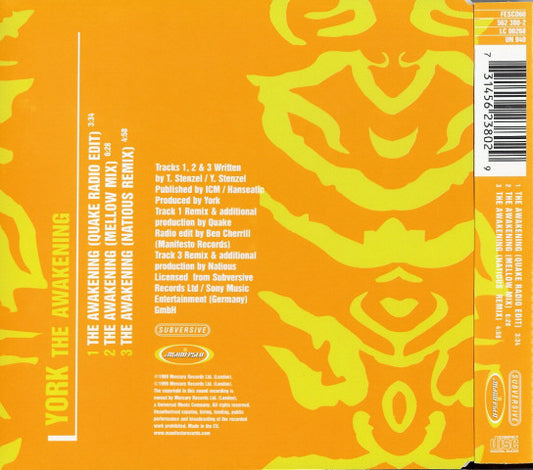 York : The Awakening (CD, Single)