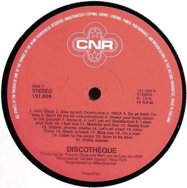 Discothèque : Intro Disco (Special Disco Version) (12", Single)