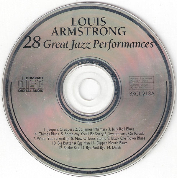 Louis Armstrong : 28 Great Jazz Performances (2xCD, Comp)