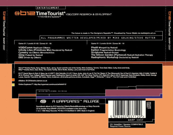B12 : TimeTourist (CD, Album)