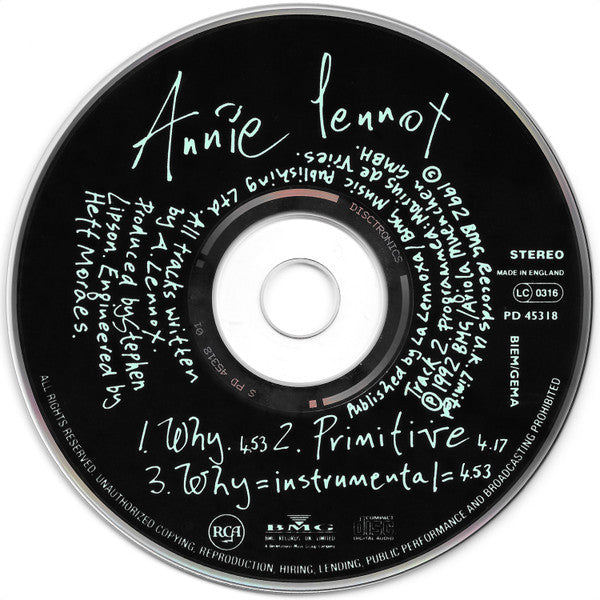Annie Lennox : Why (CD, Single)