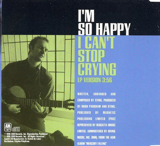 Sting : I'm So Happy I Can't Stop Crying (CD, Single, Promo)