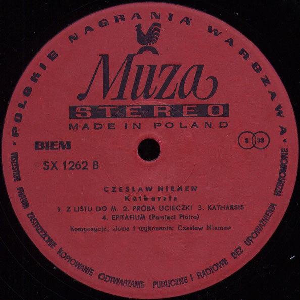Czesław Niemen : Katharsis (LP, Album, Red)