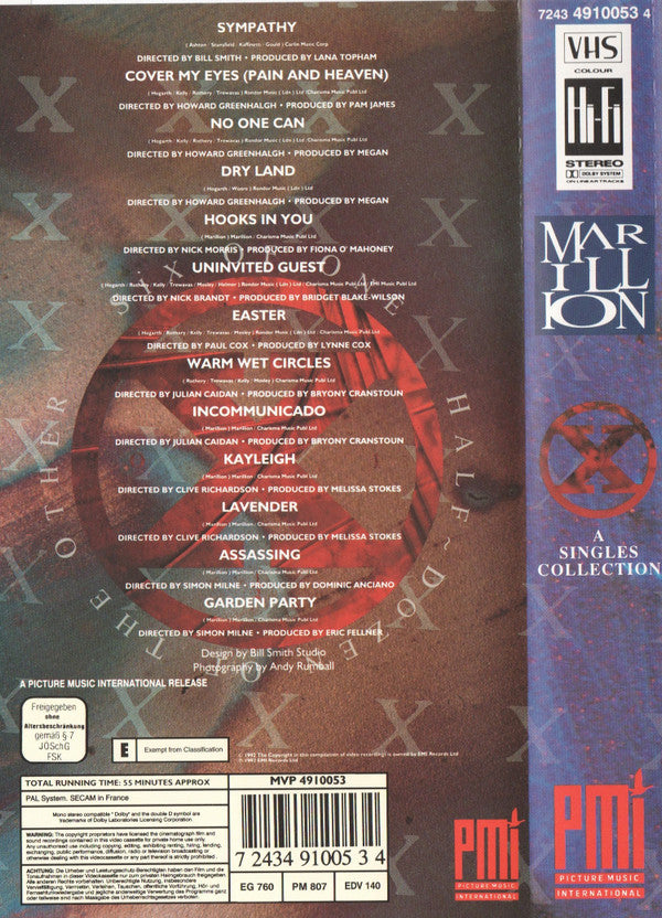 Marillion : 1982-1992 - A Singles Collection (VHS, PAL)