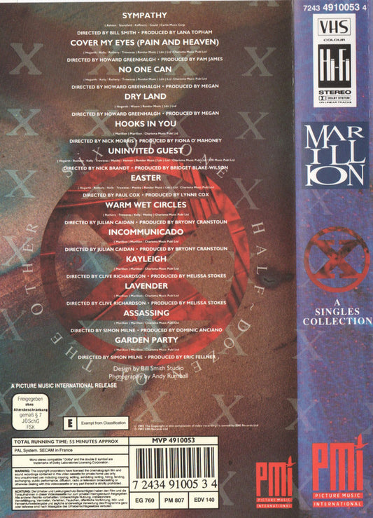 Marillion : 1982-1992 - A Singles Collection (VHS, PAL)