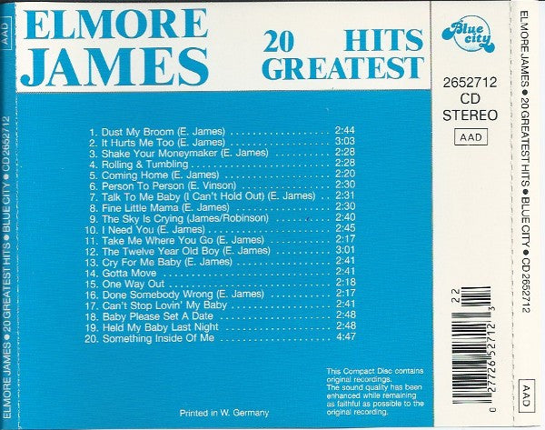 Elmore James : 20 Greatest Hits (CD, Comp)