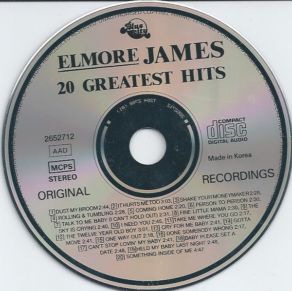 Elmore James : 20 Greatest Hits (CD, Comp)
