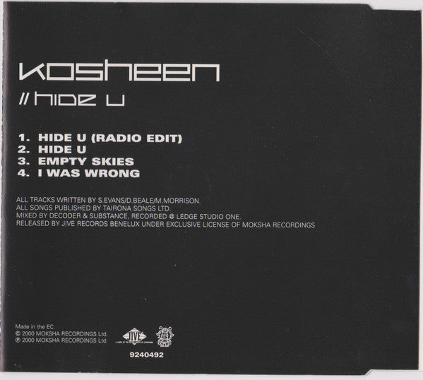Kosheen : Hide U (CD, Maxi)