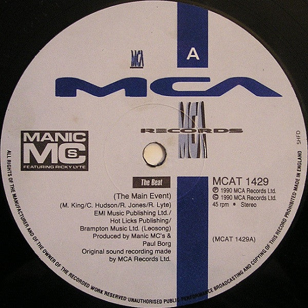 Manic MC's : The Beat (12")