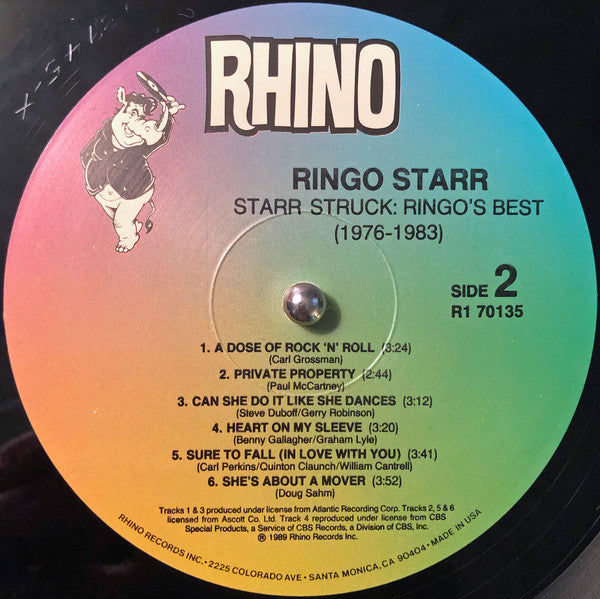 Ringo Starr : Starr Struck: Best Of Ringo Starr, Vol. 2 (LP, Comp)