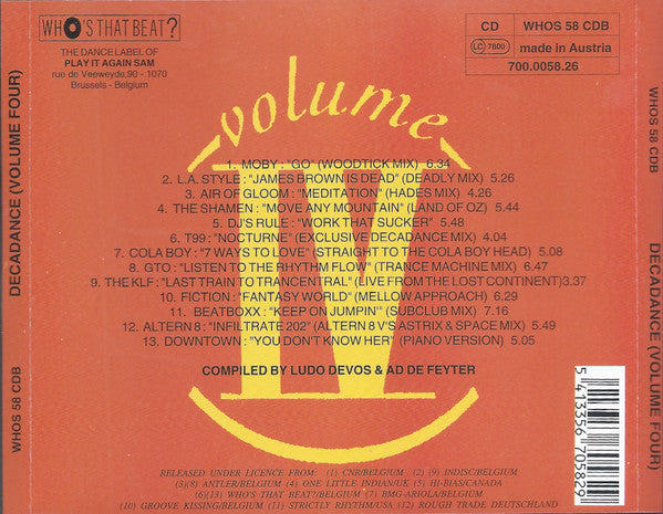 Various : Decadance (Volume IV) (CD, Comp)