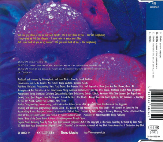 Hooverphonic : Eden (CD, Maxi)