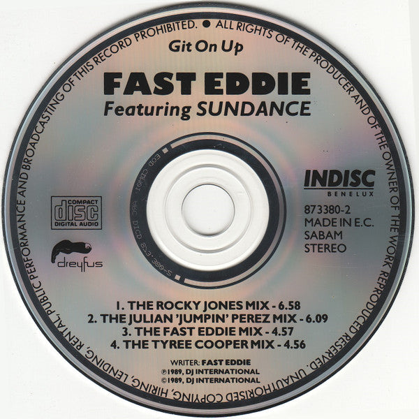 "Fast" Eddie Smith Featuring Sundance (2) : Git On Up (CD, Maxi)