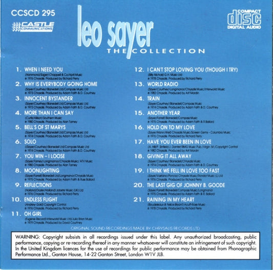 Leo Sayer : The Collection (CD, Comp)