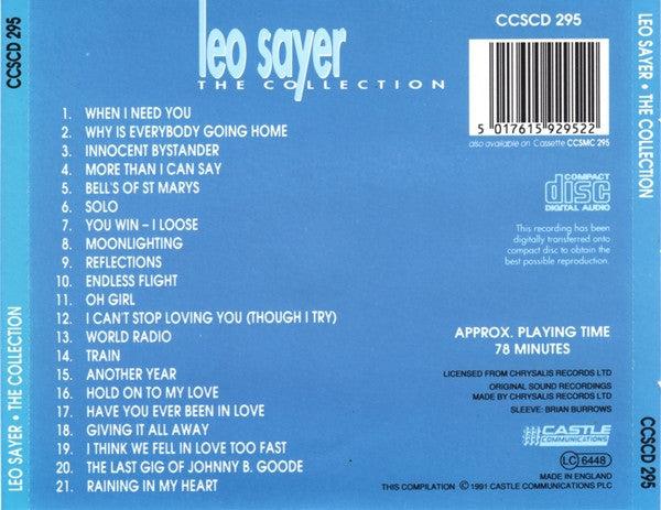 Leo Sayer : The Collection (CD, Comp)