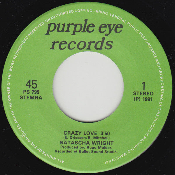 Natascha Wright : Crazy Love (7", Single)