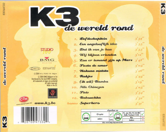 K3 : De Wereld Rond (CD, Album)
