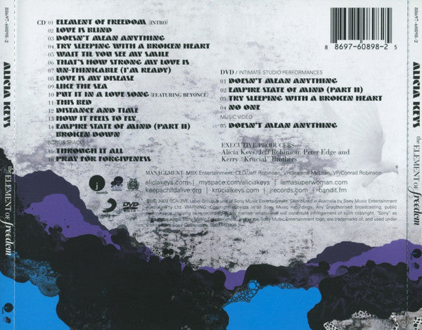 Alicia Keys : The Element Of Freedom (CD, Album + DVD, NTSC + Dlx)