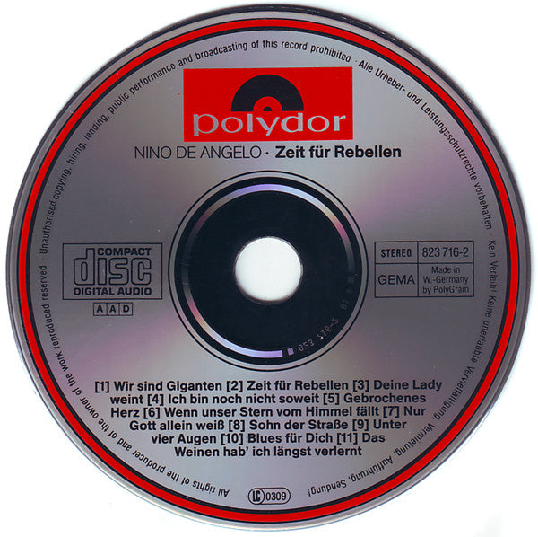 Nino de Angelo : Zeit Für Rebellen (CD, Album)