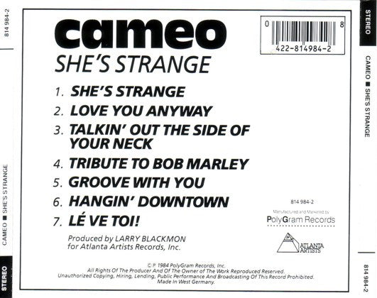 Cameo : She's Strange (CD, Album, RP)