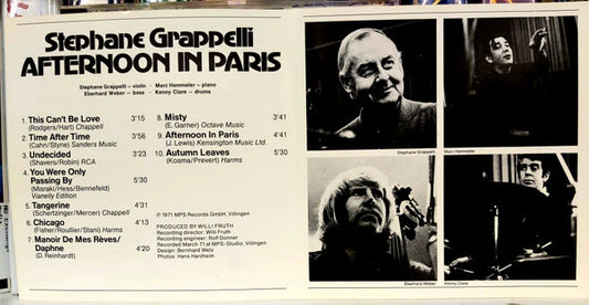 Stéphane Grappelli : Afternoon In Paris (CD, Album)
