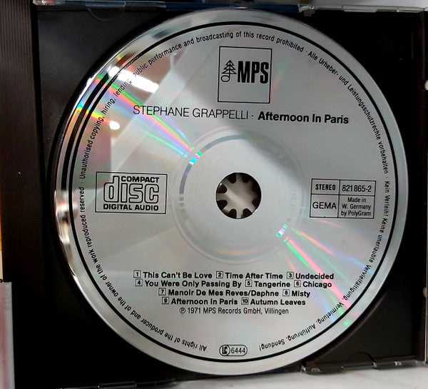 Stéphane Grappelli : Afternoon In Paris (CD, Album)