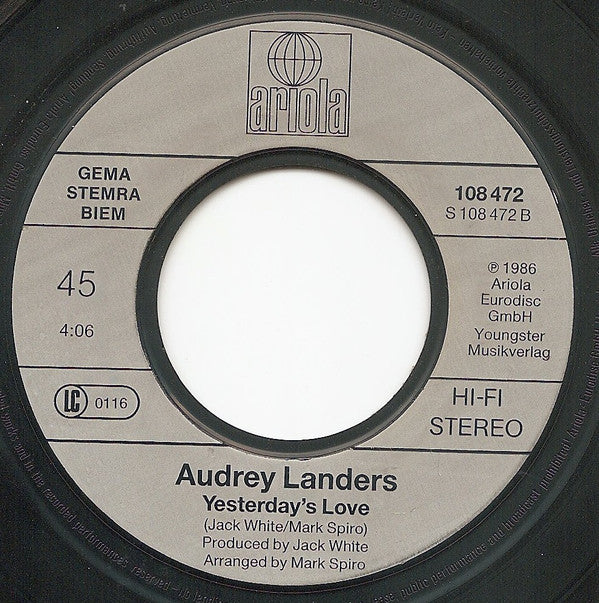 Audrey Landers : Tennessee Nights (Mama Chiquita) (7", Single)