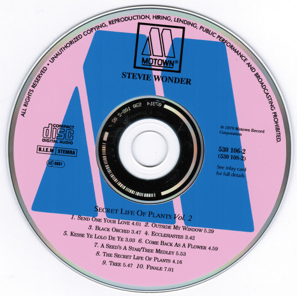 Stevie Wonder : Journey Through The Secret Life Of Plants (2xCD, Album, RE, RP, Uni)