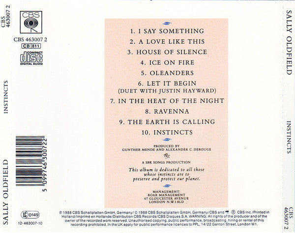 Sally Oldfield : Instincts (CD, Album)