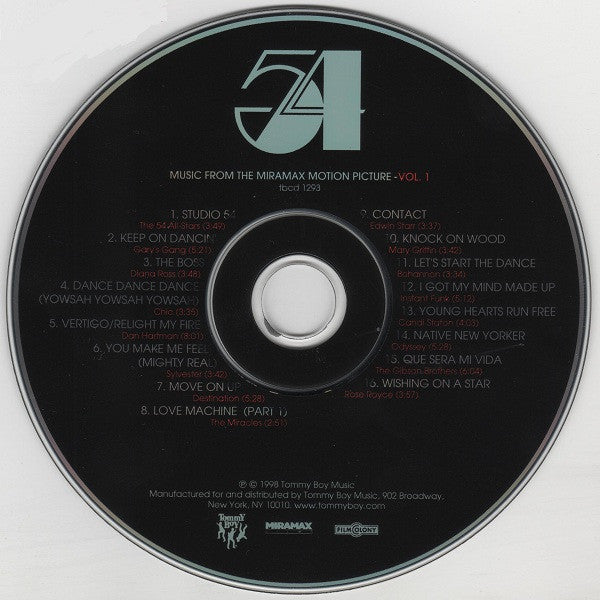 Various : 54 - Music From The Miramax Motion Picture - Volume 1 (CD, Comp)