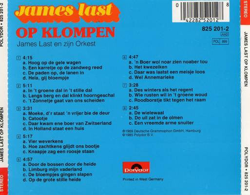 James Last En Zijn Orchester James Last : James Last Op Klompen (CD, Album, RE)