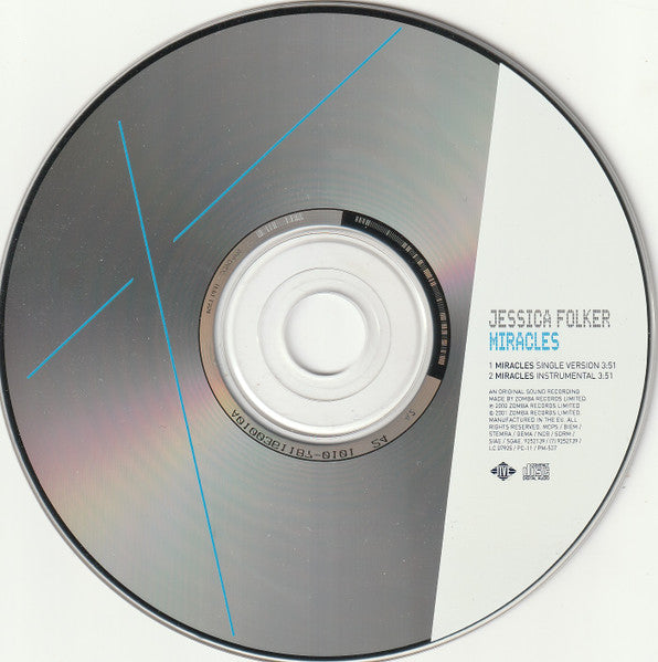 Jessica Folcker : Miracles (CD, Single, Car)