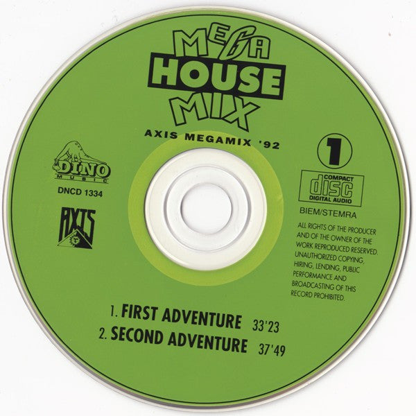 Various : Mega House Mix 1 (Axis Megamix '92) (CD, Mixed)
