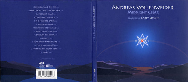 Andreas Vollenweider Featuring Carly Simon : Midnight Clear (CD, Album)