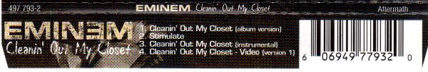 Eminem : Cleanin' Out My Closet (CD, Maxi, Enh)