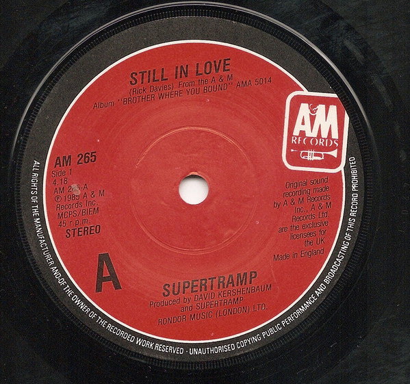 Supertramp : Still In Love / No Inbetween (7")