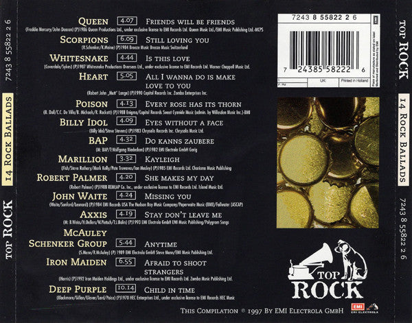 Various : Top Rock (14 Rock Ballads) (CD, Comp)